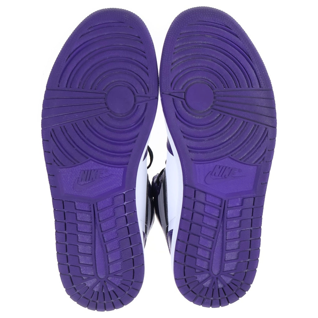 NIKE(ナイキ) AIR JORDAN1 RETRO HIGH OG COURT PURPLE エアジョーダン1 コートパープル ハイカットスニーカー ホワイト/パープル US9.5/27.5cm 555088-500