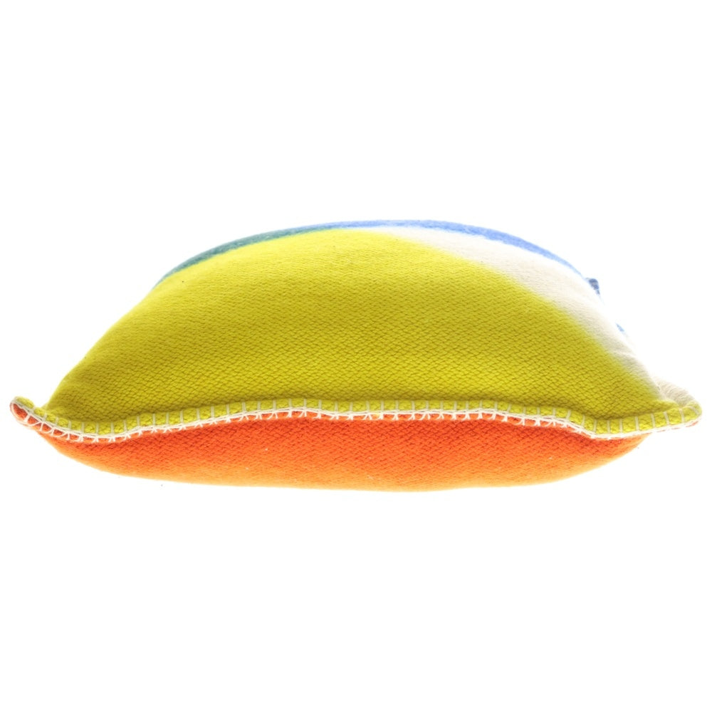 HERMES(エルメス) Hピタゴラス カシミヤ クッション オレンジ/ブルー/イエロー レディース