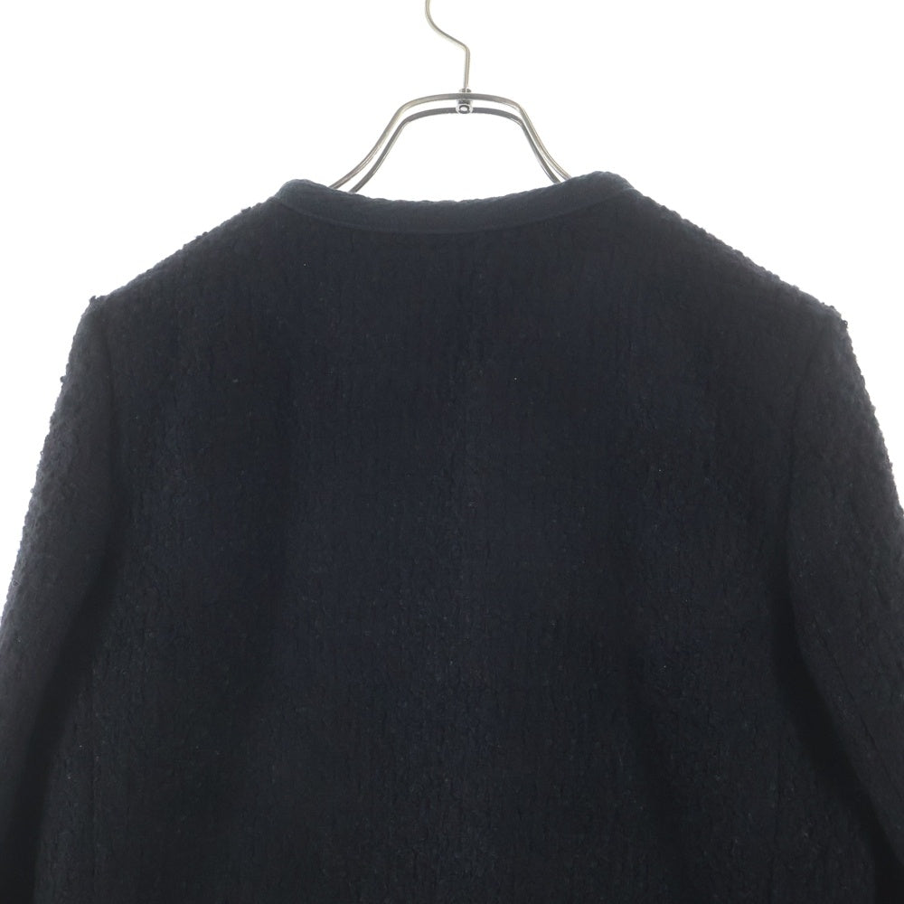 CELINE(セリーヌ) カシミヤ ウール クラシックフィット クルーネック パイピング チェルシージャケット ブラック レディース 2V34T593V.38NO