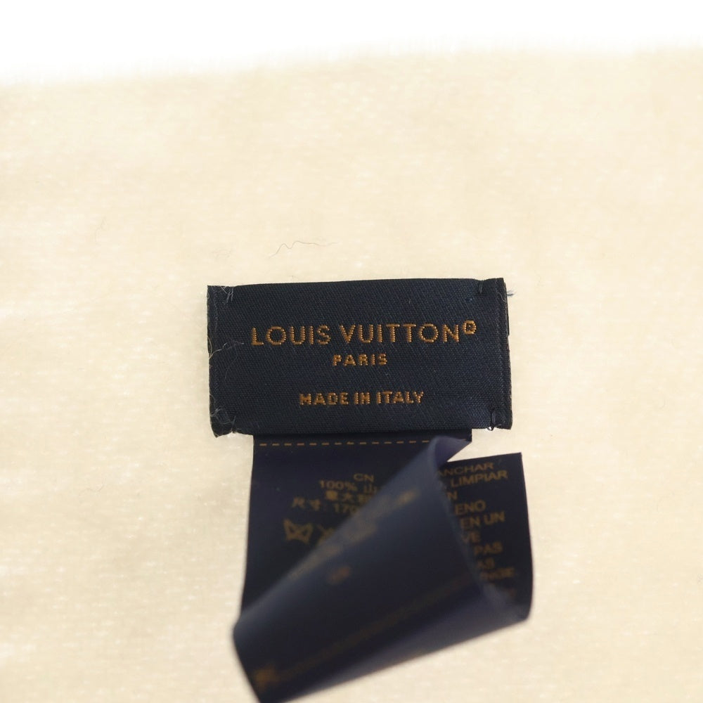 LOUIS VUITTON(ルイヴィトン) レイキャビック モノグラム カシミヤ フリンジ マフラー ストール グレージュ レディース M78909 AO4213