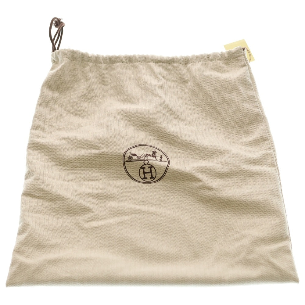 HERMES(エルメス) SAC SOIE COOL 22 BRIDES de GALA ソワクール22 □Q刻印 レザー シルク ショルダーバッグ 巾着バッグ リュック オレンジ レディース