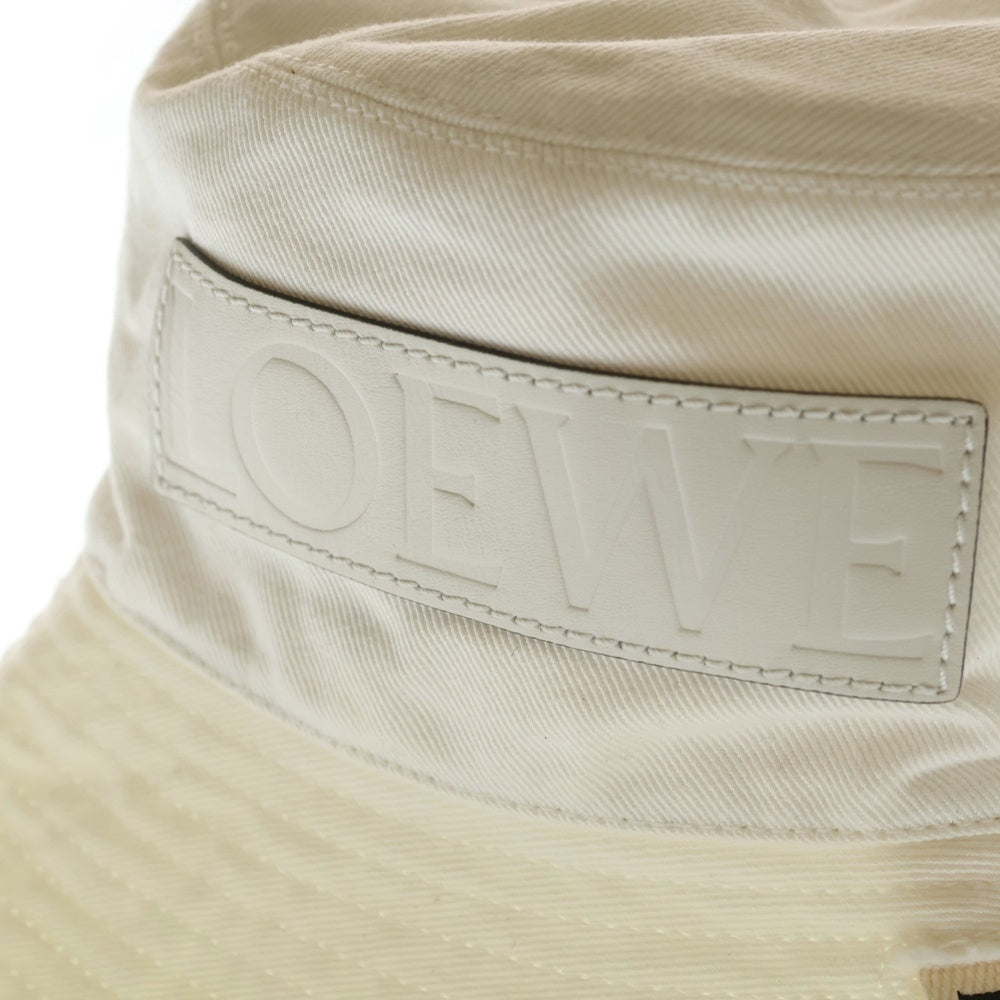 LOEWE(ロエベ) ×PAULA'S IBIZA パウラズイビザ フィッシャーマン バケットハット 帽子 ホワイト レディース K820HF1X25