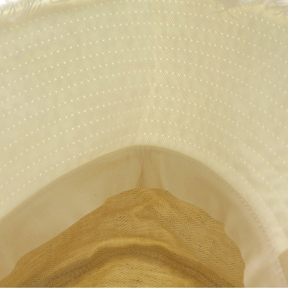 LOEWE(ロエベ) ×PAULA'S IBIZA パウラズイビザ フィッシャーマン バケットハット 帽子 ホワイト レディース K820HF1X25