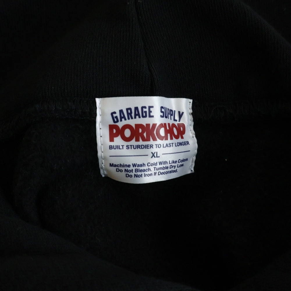 PORKCHOP(ポークチョップ) ×MOONEYES×Pabst Blue Ribbon HOODIE ムーンアイズ パブストブルーリボン プルオーバーパーカー ブラック