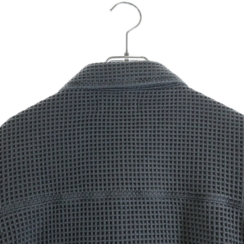COOTIE PRODUCTIONS(クーティー プロダクションズ) 25AW Pigment Dyed Waffle L/S Shirt ピグメントダイワッフルロングスリーブシャツ ブラック CTE-25A406