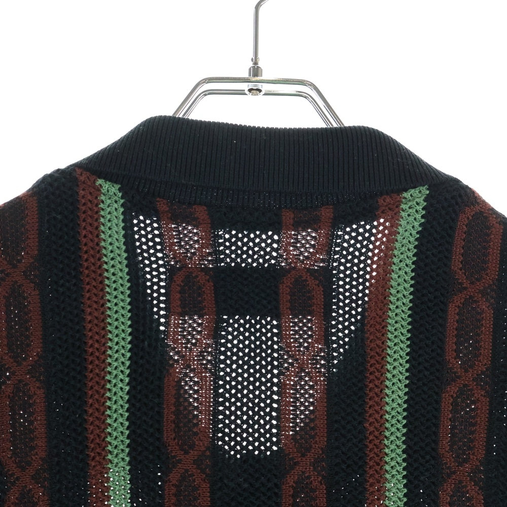 WACKO MARIA(ワコマリア) 24SS STRIPED JACQUARD SUMMER KNIT POLO SHIRT ストライプジャガードサマーニットポロシャツ 24SS-WMK-KN20