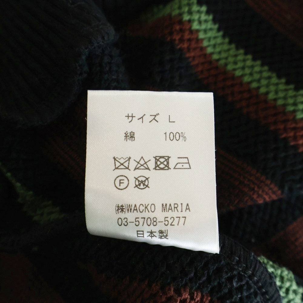WACKO MARIA(ワコマリア) 24SS STRIPED JACQUARD SUMMER KNIT POLO SHIRT ストライプジャガードサマーニットポロシャツ 24SS-WMK-KN20