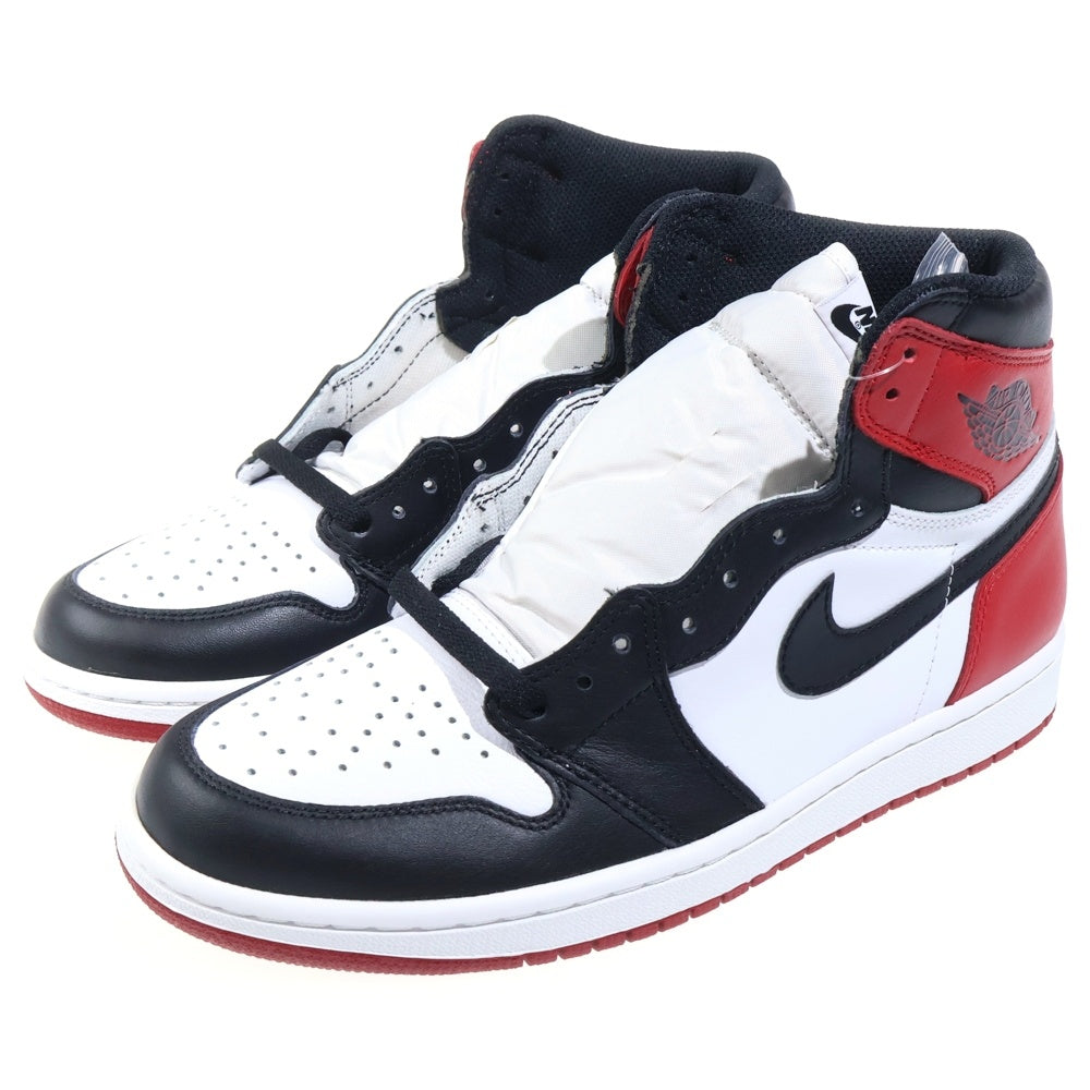 NIKE(ナイキ) AIR JORDAN1 RETRO HIGH OG BLACK TOE エアジョーダン1 ハイカットスニーカー つま黒 ブラック/レッド US9/27cm 555088-125