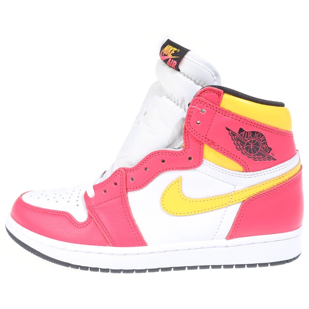 NIKE(ナイキ) AIR JORDAN 1 RETRO HIGH OG LIGHT FUSION RED エアジョーダン1 レトロ ライトフュージョン ハイカットスニーカー レッド/イエロー US9/27cm 555088-603