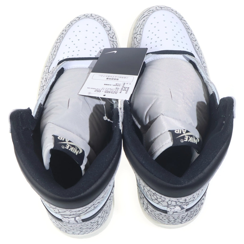 NIKE(ナイキ) AIR JORDAN 1 RETRO HIGH OG WHITE CEMENT ELEPHANT エアジョーダン1 ホワイトセメント サファリ ハイカットスニーカー ホワイト/グレー US9/27cm DZ5485-052