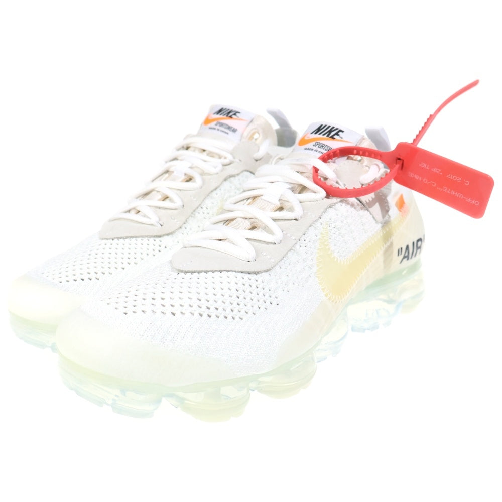 NIKE(ナイキ) ×OFF-WHITE THE 10 AIR VAPORMAX FK オフホワイト ザテン エアヴェイパーマックス フライニット ローカットスニーカー ホワイト US9/27cm AA3831-100