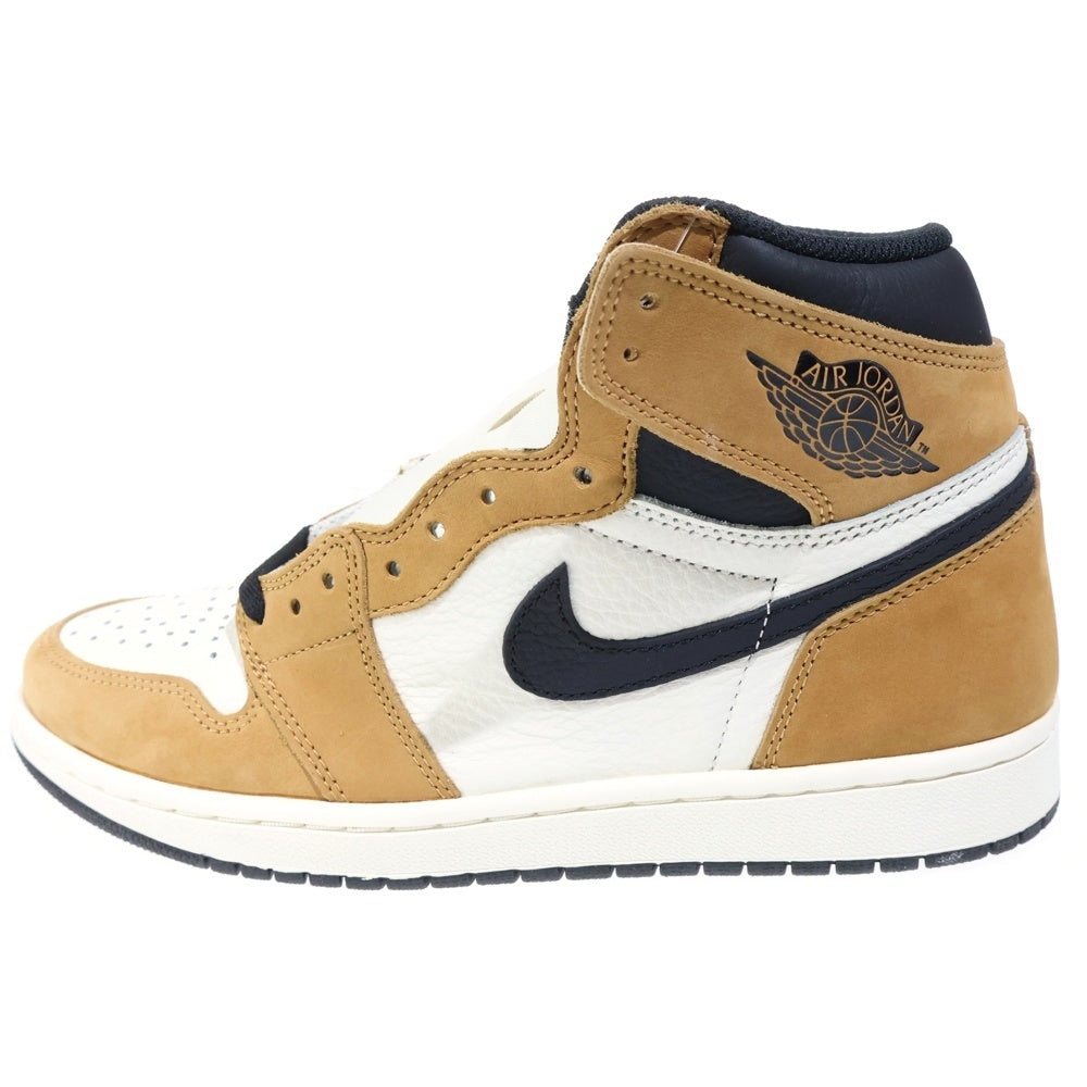 NIKE(ナイキ) AIR JORDAN 1 RETRO ROOKIE OF THE YEAR エアジョーダン1 ルーキーオブザイヤー ハイカットスニーカー ホワイト/ブラウン US9/27cm 555088-700