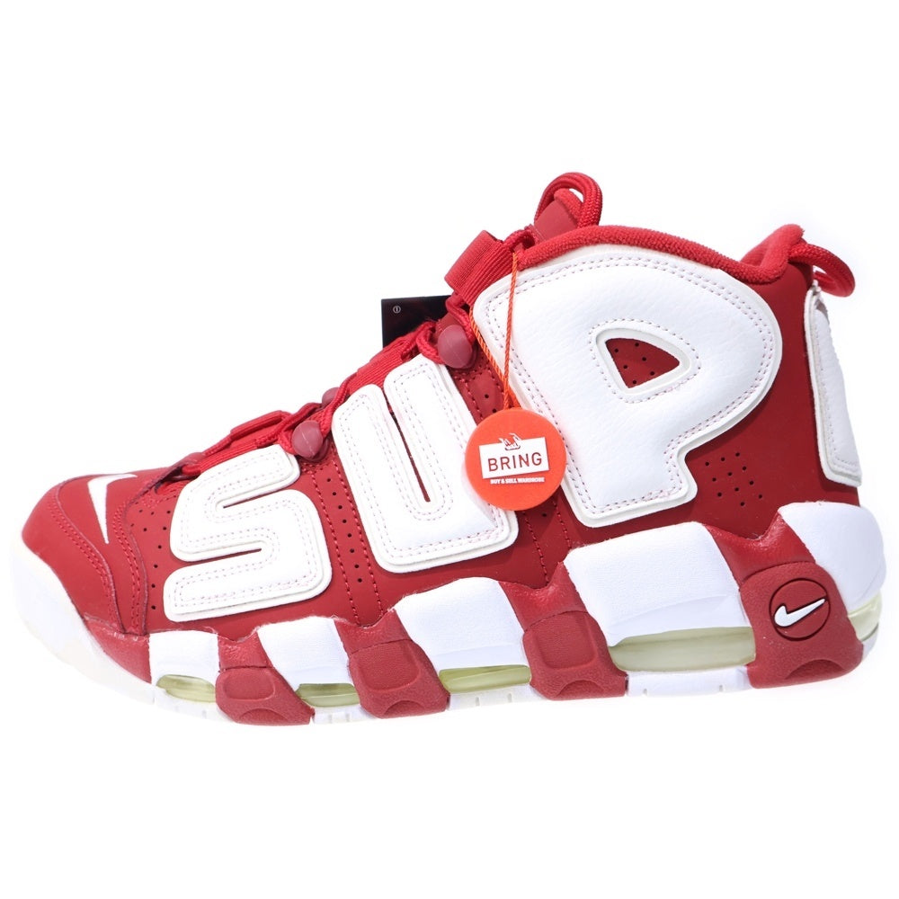 NIKE(ナイキ) ×SUPREME AIR MORE UPTEMPO シュプリーム エアモアアップテンポ モアテン ハイカットスニーカー レッド US9/27cm 902290-600