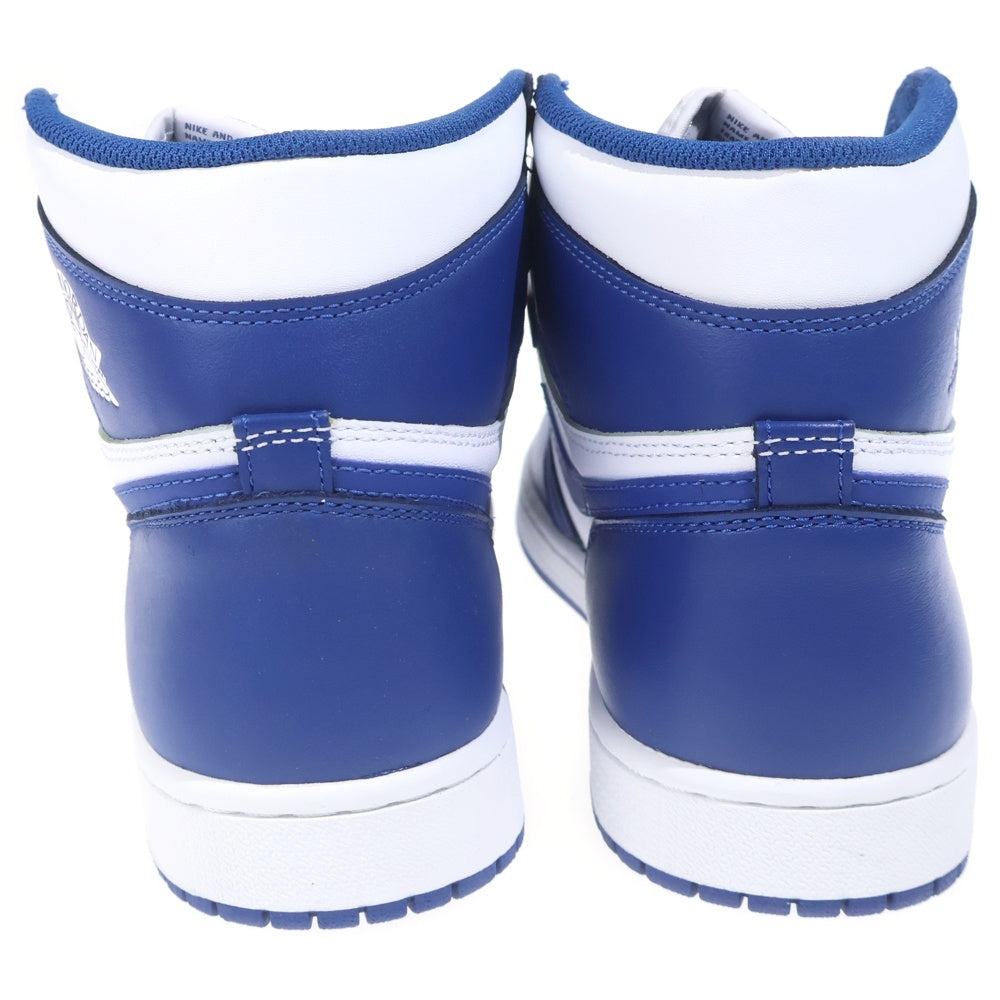 NIKE(ナイキ) AIR JORDAN 1 RETRO HIGH STORM BLUE エアジョーダン1 レトロ ハイ ストーム ブルー ハイカットスニーカー ホワイト/ブルー US9/27cm 555088-127
