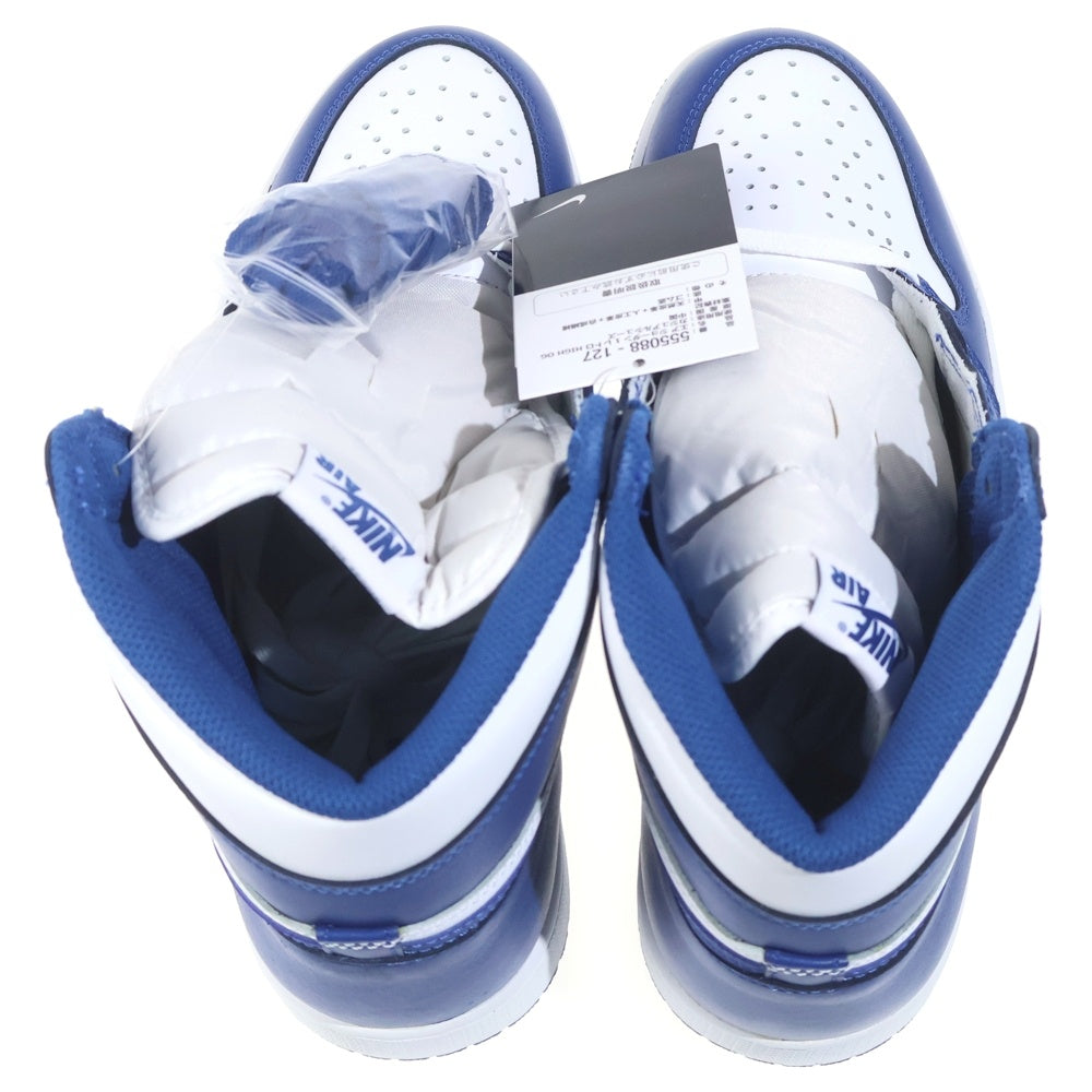 NIKE(ナイキ) AIR JORDAN 1 RETRO HIGH STORM BLUE エアジョーダン1 レトロ ハイ ストーム ブルー ハイカットスニーカー ホワイト/ブルー US9/27cm 555088-127