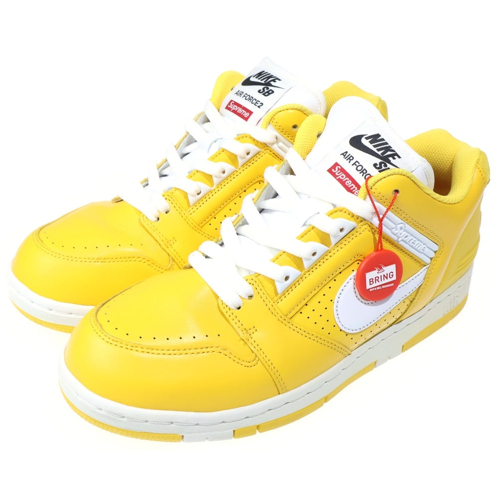 NIKE(ナイキ) 17AW ×SUPREME AIR FORCE 2 シュプリーム エアフォース2 ローカットスニーカー イエロー US9/27cm AA0871-717