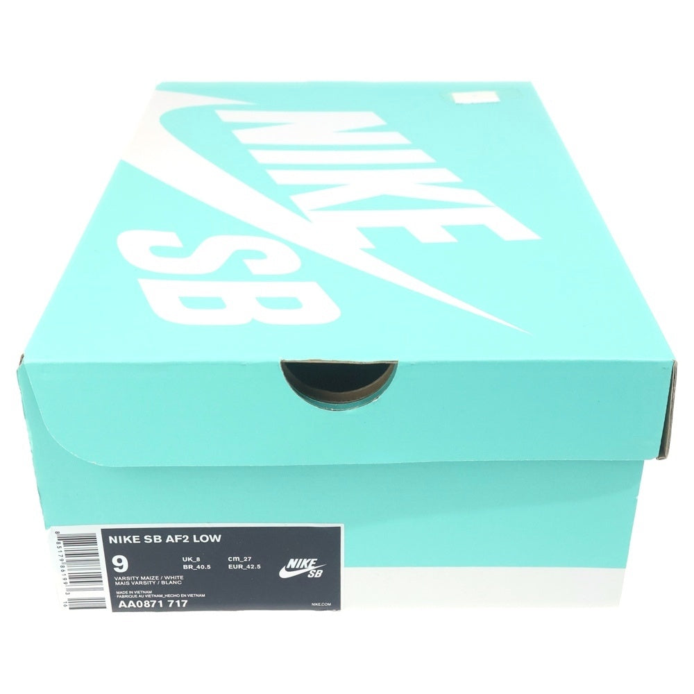 NIKE(ナイキ) 17AW ×SUPREME AIR FORCE 2 シュプリーム エアフォース2 ローカットスニーカー イエロー US9/27cm AA0871-717