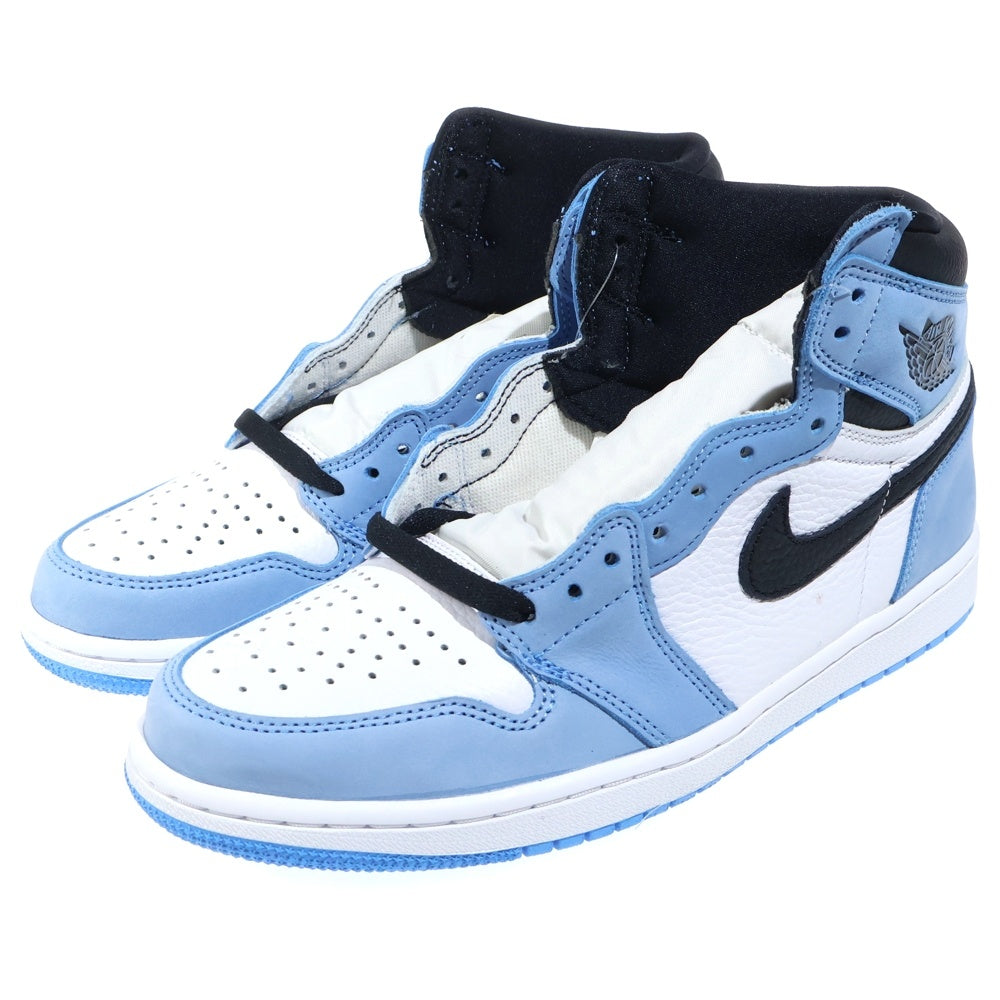 NIKE(ナイキ) AIR JORDAN1 RETRO HIGH OG エアジョーダン1 ユニバーシティブルー ハイカットスニーカー ホワイト/ブルー US9/27cm 555088-134