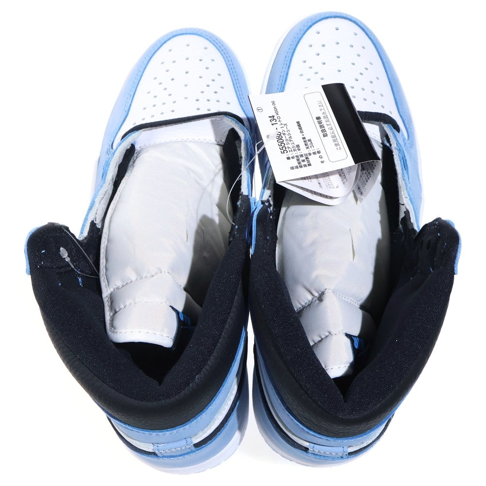 NIKE(ナイキ) AIR JORDAN1 RETRO HIGH OG エアジョーダン1 ユニバーシティブルー ハイカットスニーカー ホワイト/ブルー US9/27cm 555088-134