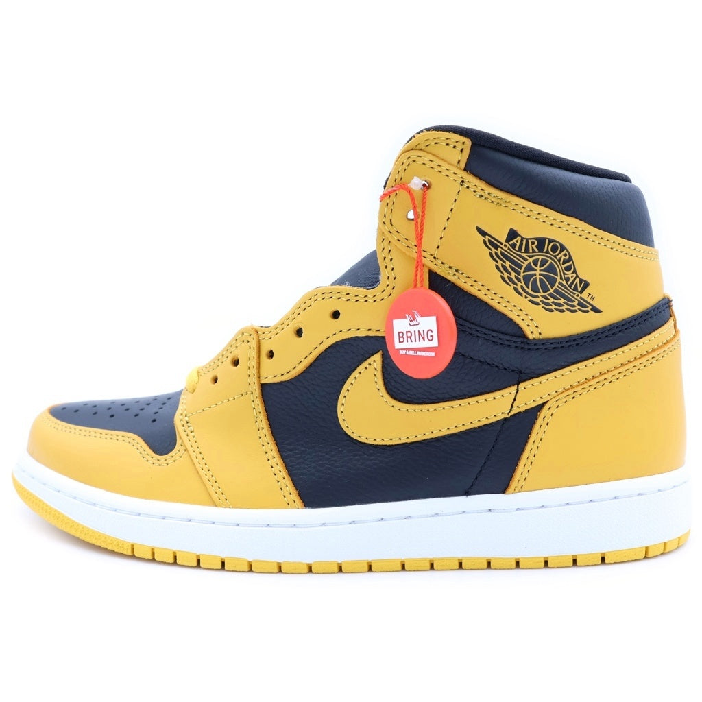 NIKE(ナイキ) AIR JORDAN1 RETRO HIGH OG POLLEN エアジョーダン 1 レトロ パラン ハイカットスニーカー ブラック/イエロー U9/27cm 555088-701