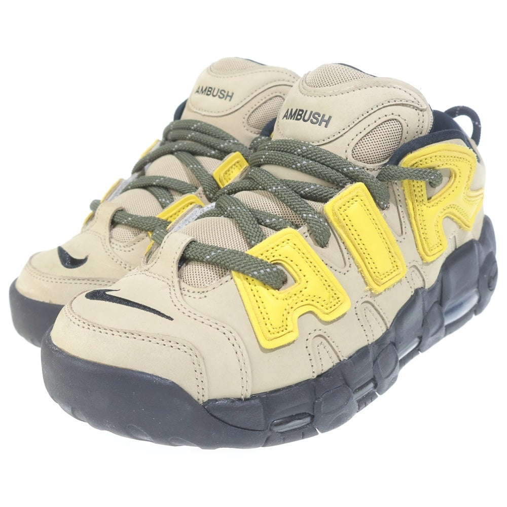 NIKE(ナイキ) ×AMBUSH AIR MORE UPTEMPO LOW SP LIMESTONE アンブッシュ エアモアアップテンポ ローカットスニーカー イエロー US9/27cm FB1299-200
