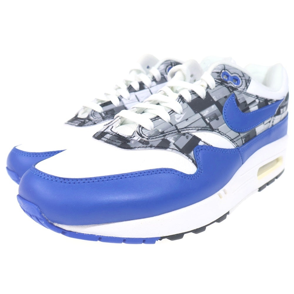 NIKE(ナイキ) ×atmos AIR MAX1 PRNT アトモス エアマックス1 プリント ローカットスニーカー ホワイト/ブルー US9/27cm AQ0927-100