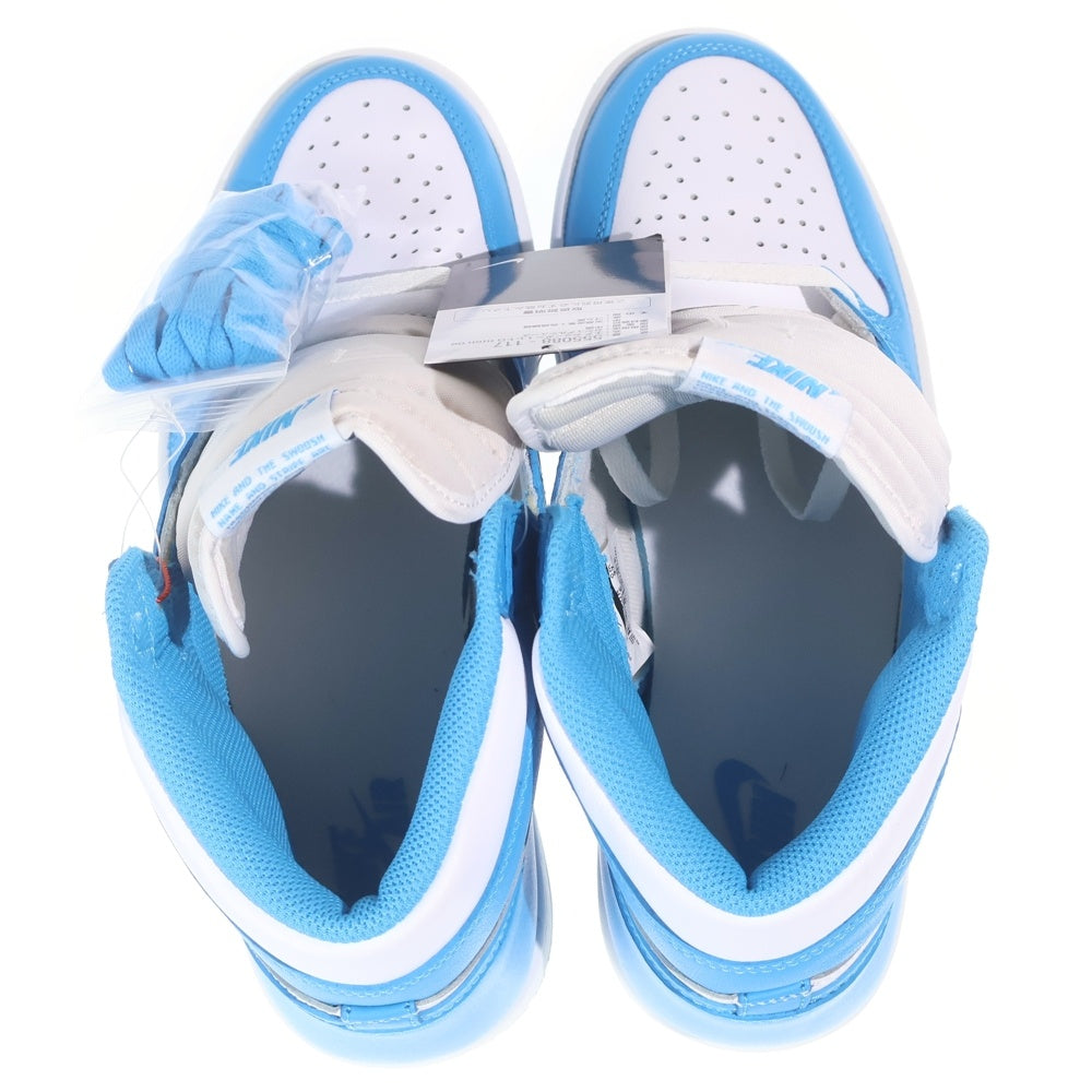 NIKE(ナイキ) AIR JORDAN1 RETRO HIGH UNC エアジョーダン1 ノースカロライナ ハイカットスニーカー ブルー/ホワイト US9/27cm 555088-117