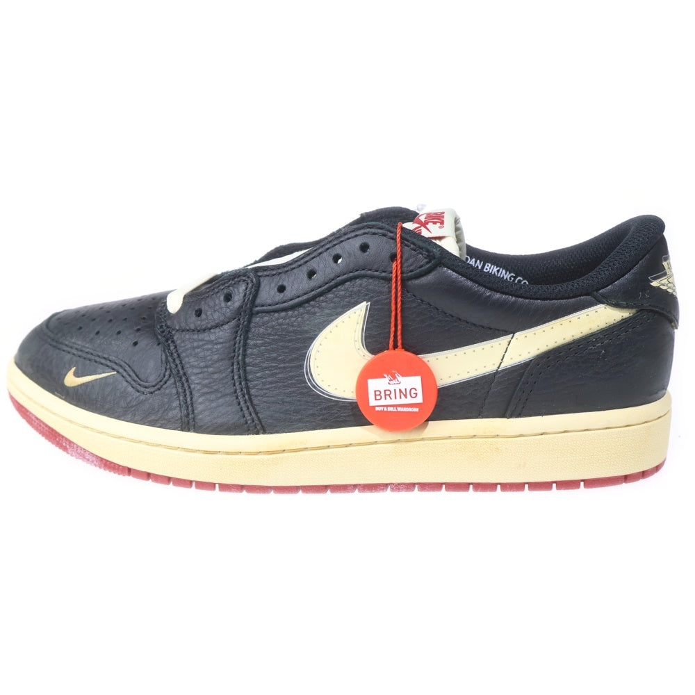 NIKE(ナイキ) ×Nigel Sylvester AIR JORDAN 1 RETRO LOW OG ナイジェルシルベスター エアジョーダン1 レトロ ローカットスニーカー ブラック US9/27cm IB8958-001