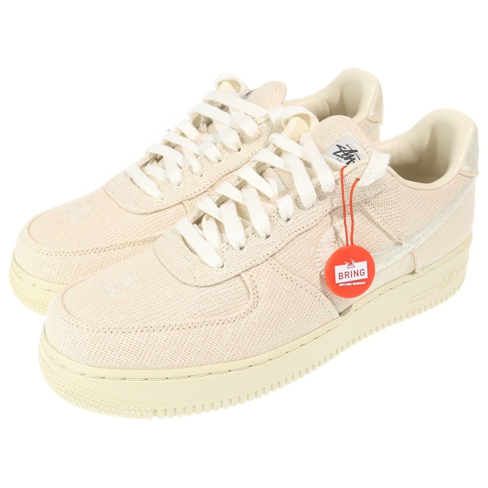 NIKE(ナイキ) ×STUSSY AIR FORCE 1 LOW FOSSIL STONE CZ9084-200 ステューシー エアフォース1 フォッシルストーン ローカットスニーカー アイボリー US9.5/27.5cm