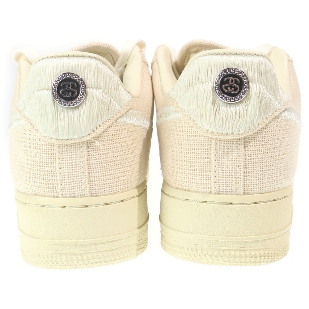 NIKE(ナイキ) ×STUSSY AIR FORCE 1 LOW FOSSIL STONE CZ9084-200 ステューシー エアフォース1 フォッシルストーン ローカットスニーカー アイボリー US9.5/27.5cm