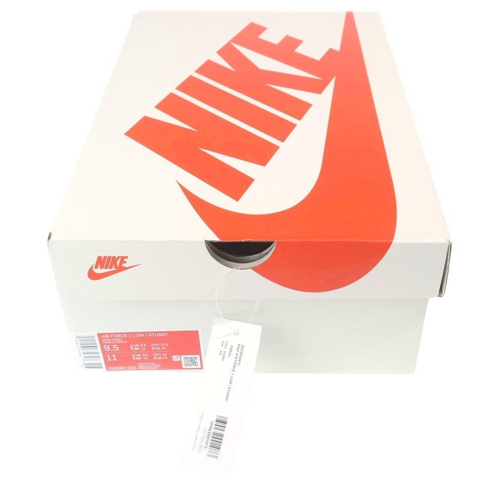 NIKE(ナイキ) ×STUSSY AIR FORCE 1 LOW FOSSIL STONE CZ9084-200 ステューシー エアフォース1 フォッシルストーン ローカットスニーカー アイボリー US9.5/27.5cm