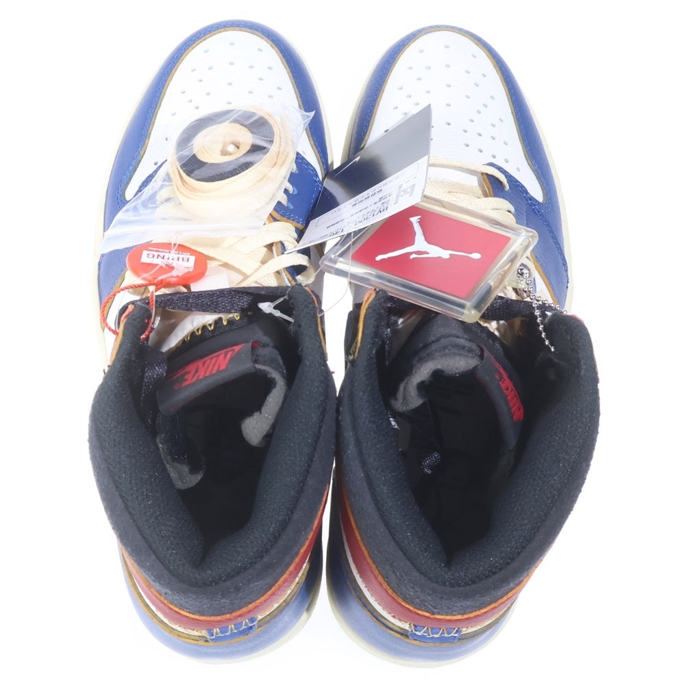 NIKE(ナイキ) ×UNION AIR JORDAN 1 RETRO HI NRG ユニオン エアジョーダン1 レトロ ハイカットスニーカー ホワイト/ブルー/レッド US9.5/27.5cm BV1300-146