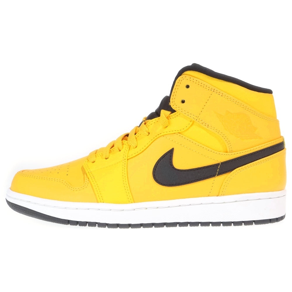 NIKE(ナイキ) AIR JORDAN 1 Mid UNIVERSITY GOLD BLACK エアジョーダン1 ユニバーシティゴールド ミッドカットスニーカー イエロー US9/27cm 554724-700