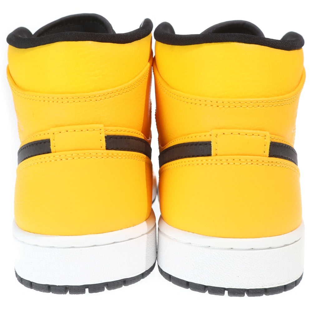 NIKE(ナイキ) AIR JORDAN 1 Mid UNIVERSITY GOLD BLACK エアジョーダン1 ユニバーシティゴールド ミッドカットスニーカー イエロー US9/27cm 554724-700