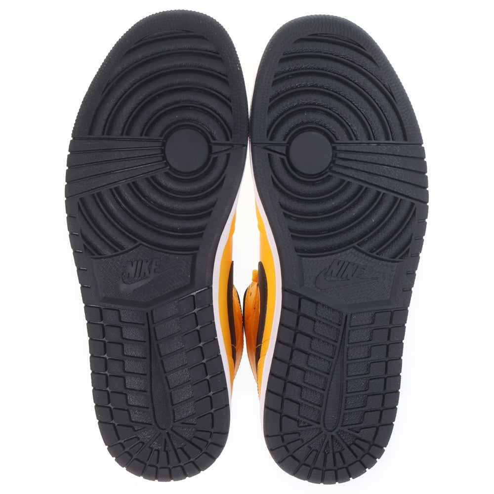 NIKE(ナイキ) AIR JORDAN 1 Mid UNIVERSITY GOLD BLACK エアジョーダン1 ユニバーシティゴールド ミッドカットスニーカー イエロー US9/27cm 554724-700