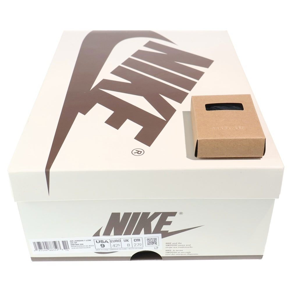 NIKE(ナイキ) ×TRAVIS SCOTT AIR JORDAN 1 LOW OG SPREVERSE OLIVE トラヴィススコット エアジョーダン1 リバースオリーブ ローカットスニーカー カーキ US9/27cm DM7866-200
