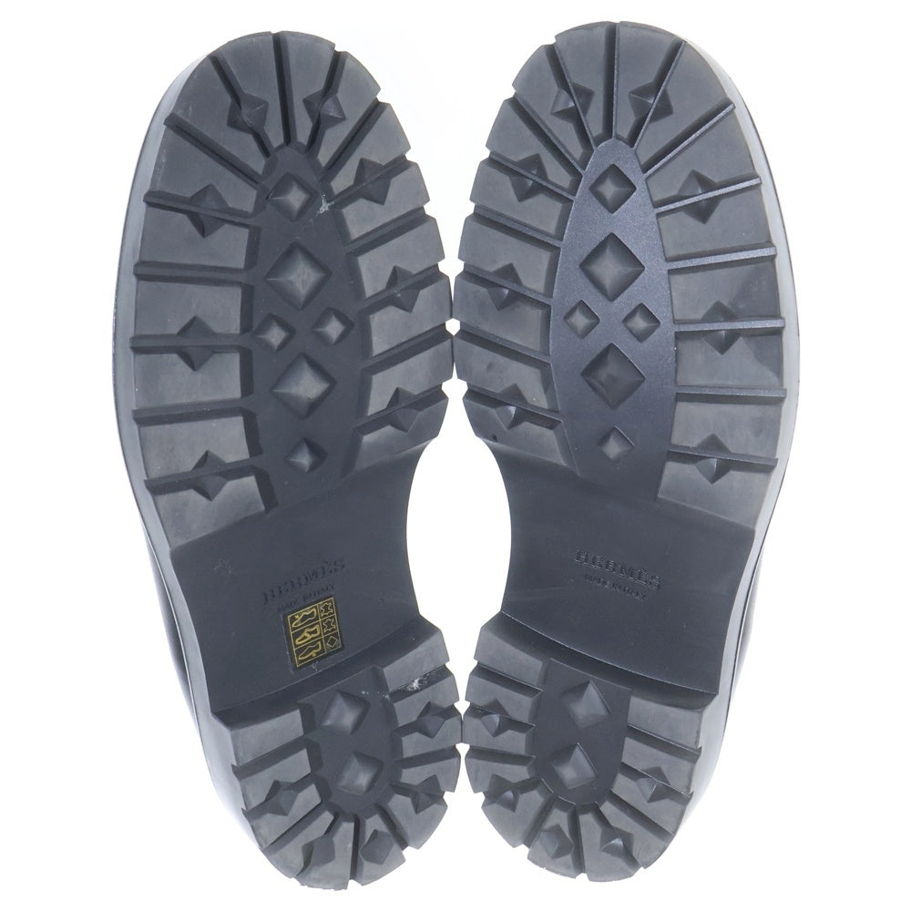 HERMES(エルメス) アイコン モカシン ケリーファー レザー ローファー ブラック