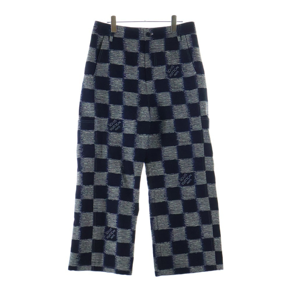LOUIS VUITTON(ルイヴィトン) 24SS ダミエ ウール ロングパンツ ネイビー RM241M FVD HQP08W
