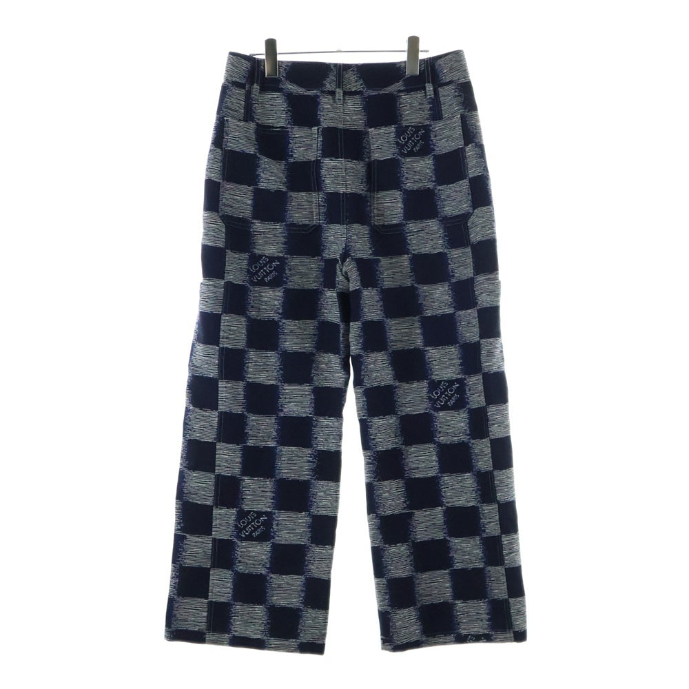 LOUIS VUITTON(ルイヴィトン) 24SS ダミエ ウール ロングパンツ ネイビー RM241M FVD HQP08W