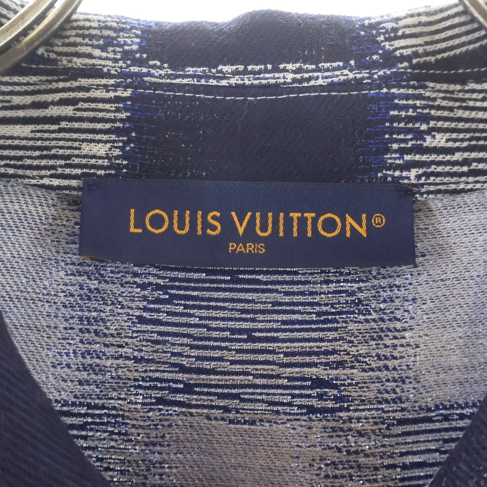 LOUIS VUITTON(ルイヴィトン) 24SS ダミエ オーバーサイズ シャツ ジャケット ネイビー RM241M FVD HQS04W