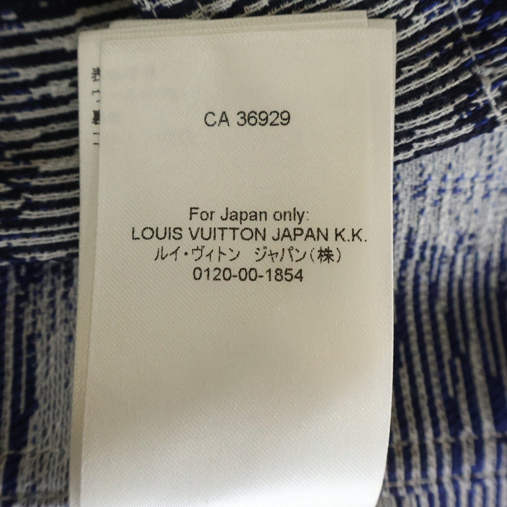 LOUIS VUITTON(ルイヴィトン) 24SS ダミエ オーバーサイズ シャツ ジャケット ネイビー RM241M FVD HQS04W