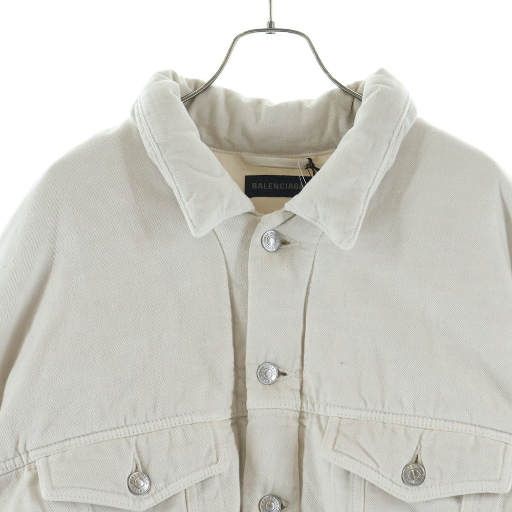 BALENCIAGA(バレンシアガ) 22AW PADDING DENIM JACKET パディングデニムジャケット ホワイト 681689 TNW03