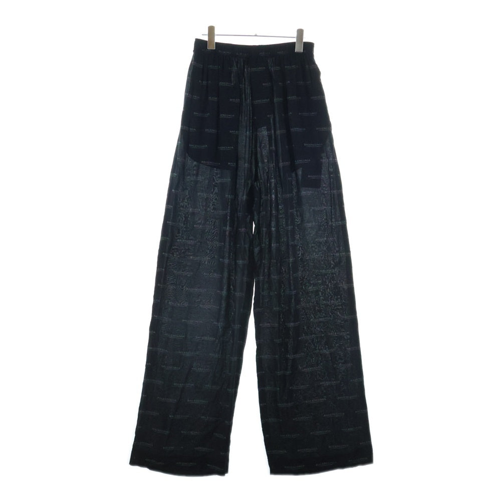 BALENCIAGA(バレンシアガ) 25SS ロゴ総柄 イージーパンツ ブラック 681819 TSLA1