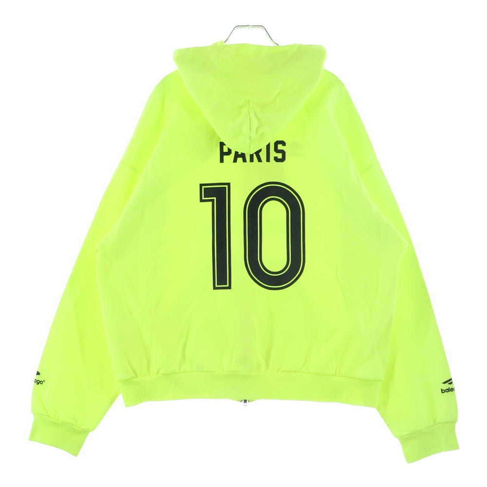 BALENCIAGA(バレンシアガ) 24SS Soccer Paris Zip-Hoodie サッカージップアップパーカー イエロー 744457 TPVS6