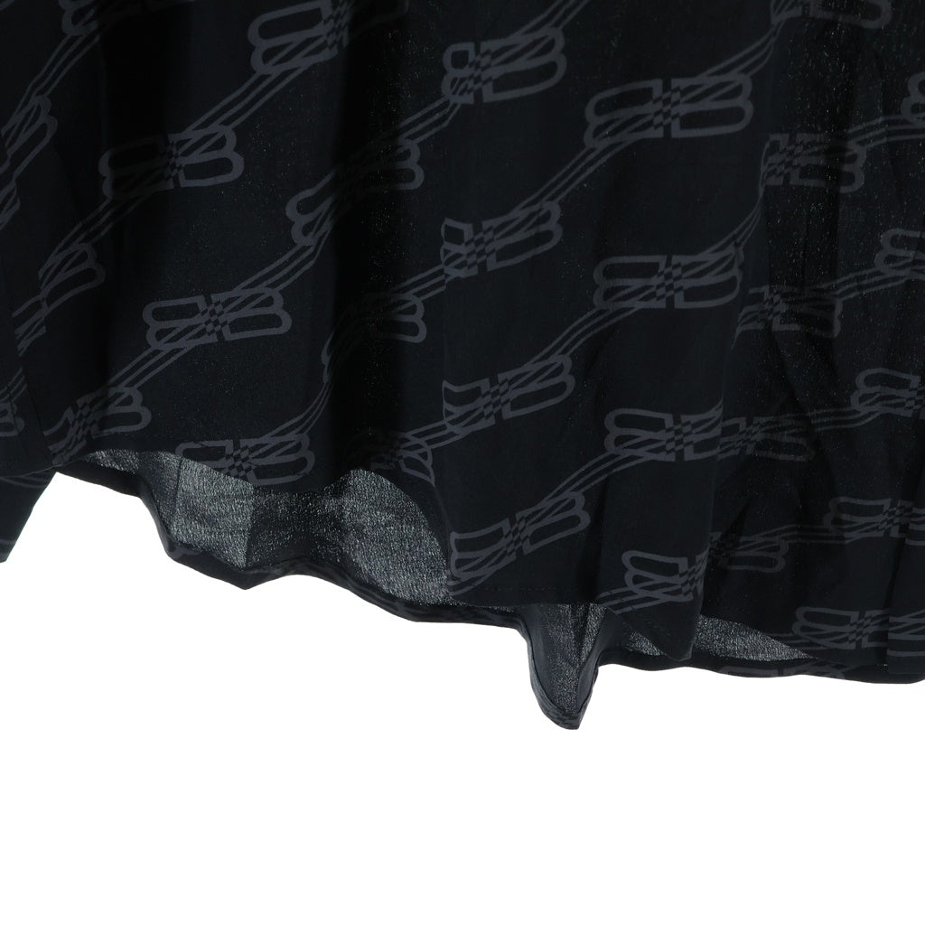 BALENCIAGA(バレンシアガ) 23SS ロゴ モノグラム長袖シャツ ブラック