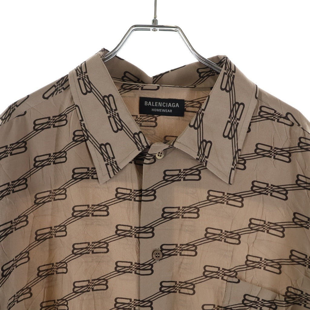 BALENCIAGA(バレンシアガ) 23SS ロゴ モノグラム長袖シャツ ベージュ