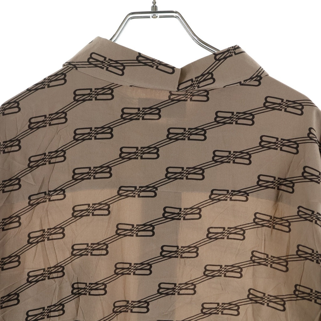 BALENCIAGA(バレンシアガ) 23SS ロゴ モノグラム長袖シャツ ベージュ