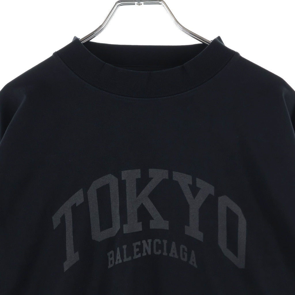 BALENCIAGA(バレンシアガ) TOKYOプリント オーバーサイズ 長袖Tシャツカットソー ブラック 720250