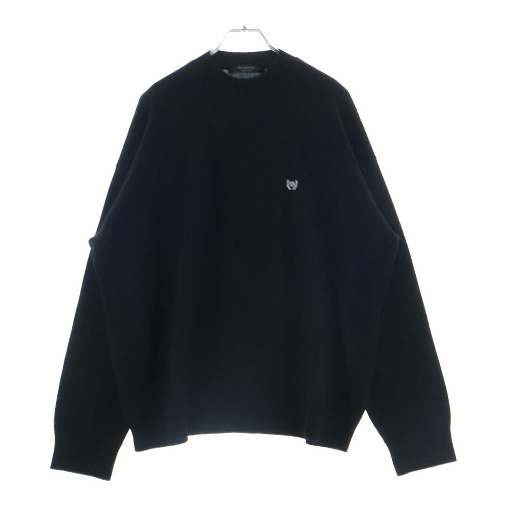 BALENCIAGA(バレンシアガ) 24SS Garde-Robe Logo Knit ガルドローブ ロゴジャガード ニットセーター ブラック 818987