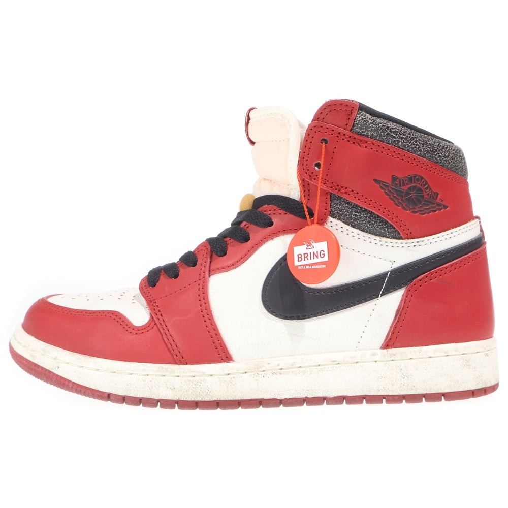 NIKE(ナイキ) AIR JORDAN 1 HIGH OG エアジョーダン1 ロスト&ファウンド シカゴ ハイカットスニーカー ホワイト/レッド US8.5/26.5cm DZ5485-612